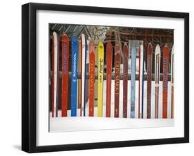 Fence Made from Skis, City of Leadville. Rocky Mountains, Colorado, USA-Richard Cummins-Framed Photographic Print