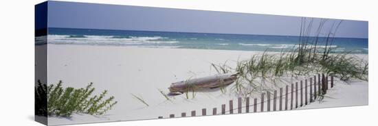 Fence on the Beach, Alabama, Gulf of Mexico, USA-null-Stretched Canvas