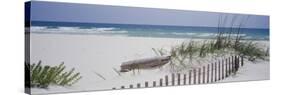 Fence on the Beach, Alabama, Gulf of Mexico, USA-null-Stretched Canvas