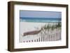 Fence on the beach, Alabama, Gulf of Mexico, USA-null-Framed Photographic Print