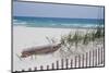 Fence on the beach, Alabama, Gulf of Mexico, USA-null-Mounted Photographic Print