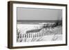 Fence on the beach, Bon Secour National Wildlife Refuge, Gulf of Mexico, Bon Secour, Baldwin Cou...-null-Framed Photographic Print