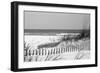 Fence on the beach, Bon Secour National Wildlife Refuge, Gulf of Mexico, Bon Secour, Baldwin Cou...-null-Framed Photographic Print