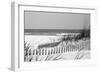 Fence on the beach, Bon Secour National Wildlife Refuge, Gulf of Mexico, Bon Secour, Baldwin Cou...-null-Framed Photographic Print