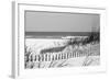 Fence on the beach, Bon Secour National Wildlife Refuge, Gulf of Mexico, Bon Secour, Baldwin Cou...-null-Framed Photographic Print