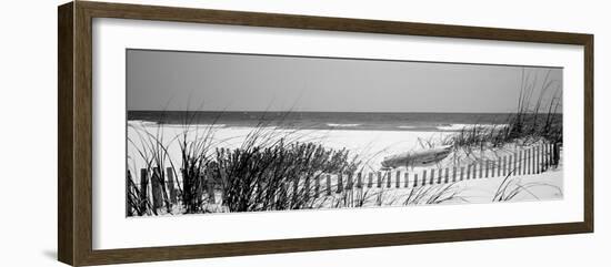 Fence on the Beach, Bon Secour National Wildlife Refuge, Gulf of Mexico, Bon Secour-null-Framed Photographic Print