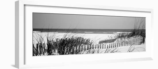 Fence on the Beach, Bon Secour National Wildlife Refuge, Gulf of Mexico, Bon Secour-null-Framed Photographic Print