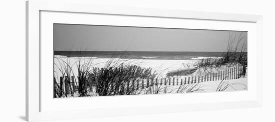 Fence on the Beach, Bon Secour National Wildlife Refuge, Gulf of Mexico, Bon Secour-null-Framed Photographic Print