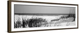 Fence on the Beach, Bon Secour National Wildlife Refuge, Gulf of Mexico, Bon Secour-null-Framed Premium Photographic Print