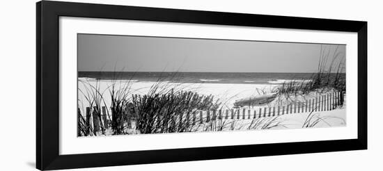 Fence on the Beach, Bon Secour National Wildlife Refuge, Gulf of Mexico, Bon Secour-null-Framed Photographic Print