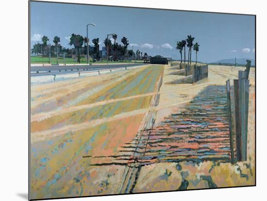 Fence on the Beach, Santa Monica, USA, 2002-Peter Wilson-Mounted Giclee Print