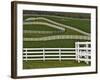 Fence Winding Across Calumet Horse Farm, Lexington, Kentucky, USA-Adam Jones-Framed Photographic Print