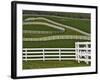 Fence Winding Across Calumet Horse Farm, Lexington, Kentucky, USA-Adam Jones-Framed Photographic Print