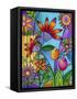 Fence with Flowers-Carla Bank-Framed Stretched Canvas