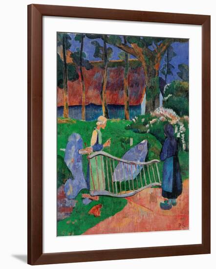 Fence with Flowers-Paul Serusier-Framed Art Print