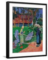 Fence with Flowers-Paul Serusier-Framed Art Print