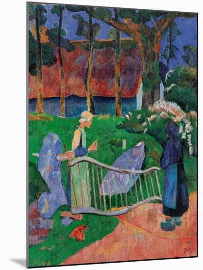 Fence with Flowers-Paul Serusier-Mounted Art Print