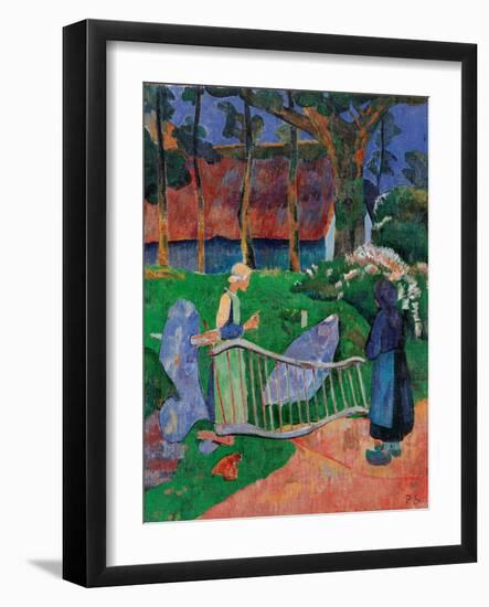 Fence with Flowers-Paul Serusier-Framed Art Print