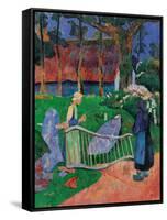 Fence with Flowers-Paul Serusier-Framed Stretched Canvas