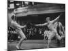 Fencers Competing in the Olympics-John Dominis-Mounted Premium Photographic Print