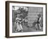 Fencers Taking Positions, c1903, (1903)-Ogawa & Burton-Framed Photographic Print