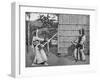 Fencers Taking Positions, c1903, (1903)-Ogawa & Burton-Framed Photographic Print