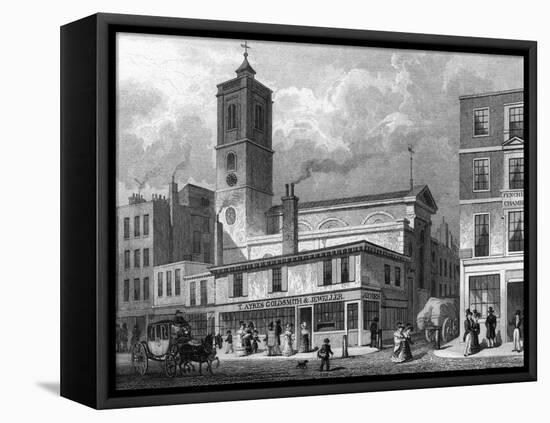 Fenchurch Street-Thomas H Shepherd-Framed Stretched Canvas