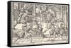 Fencing 1570-Tobias Stimmer-Framed Stretched Canvas