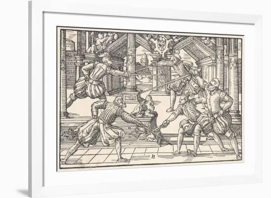 Fencing 1570-Tobias Stimmer-Framed Premium Giclee Print