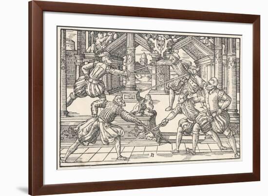 Fencing 1570-Tobias Stimmer-Framed Premium Giclee Print