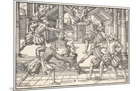 Fencing 1570-Tobias Stimmer-Mounted Art Print