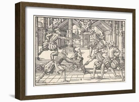 Fencing 1570-Tobias Stimmer-Framed Art Print