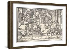 Fencing 1570-Tobias Stimmer-Framed Art Print