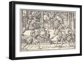 Fencing 1570-Tobias Stimmer-Framed Art Print