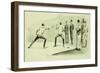 Fencing at Dickel's Academy-Frederic Sackrider Remington-Framed Giclee Print