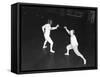 Fencing Bout-null-Framed Stretched Canvas