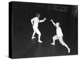 Fencing Bout-null-Stretched Canvas