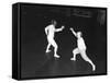 Fencing Bout-null-Framed Stretched Canvas