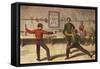 Fencing C1850-null-Framed Stretched Canvas