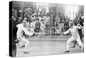 Fencing Competition in the 1912 Olympics in Stockholm-null-Stretched Canvas