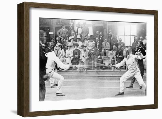 Fencing Competition in the 1912 Olympics in Stockholm-null-Framed Photographic Print