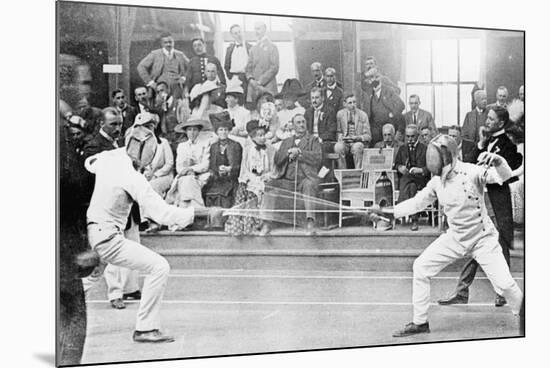 Fencing Competition in the 1912 Olympics in Stockholm-null-Mounted Photographic Print