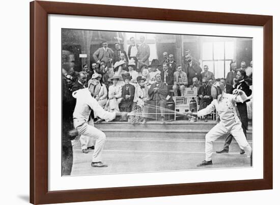 Fencing Competition in the 1912 Olympics in Stockholm-null-Framed Photographic Print