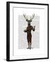 Fencing Deer Full-Fab Funky-Framed Art Print