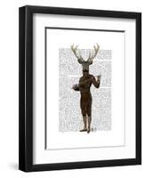 Fencing Deer Full-Fab Funky-Framed Art Print