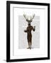 Fencing Deer Full-Fab Funky-Framed Art Print