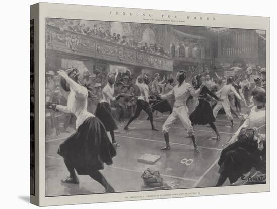 Fencing for Women-G.S. Amato-Stretched Canvas