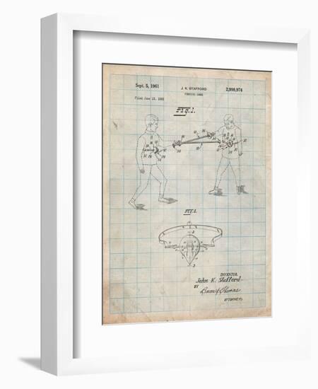 Fencing Game Patent-Cole Borders-Framed Art Print