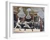 Fencing in Front of the President of the Republic, Palais De L'Élysée, 1895-F Meaulle-Framed Giclee Print