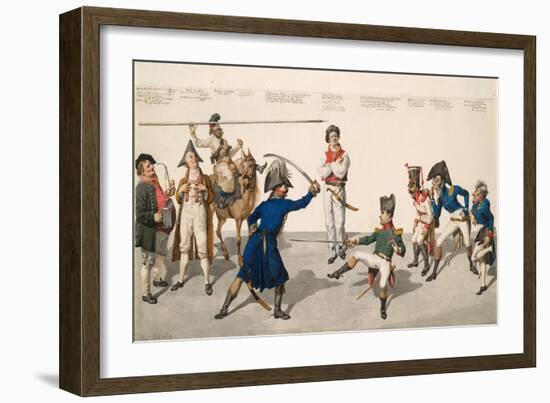 Fencing Lesson, 1814-Johann Gottfried Schadow-Framed Giclee Print